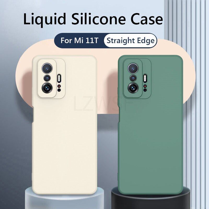 XICCI for Xiaomi 11T/11T Pro Liquid Silicone Phone Case Comfortable Feeling Ultra-thin Protective Cover Soft Shell