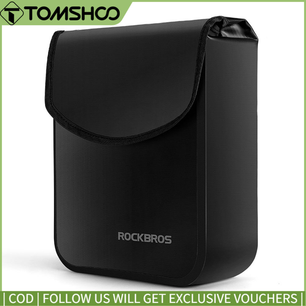 ROCKBROS Waterproof Bike Handlebar Bag Cycling Front Storage Pouch Bicycle Frame Bag 4.5L for MTB Road Bike Electric Bike Scooter