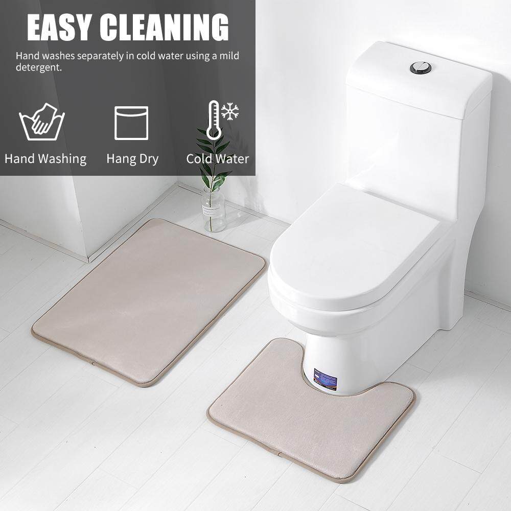 Absorbent Non-slip Memory Foam Soft Bathroom Bedroom Bath Mat Floor Rug Carpet