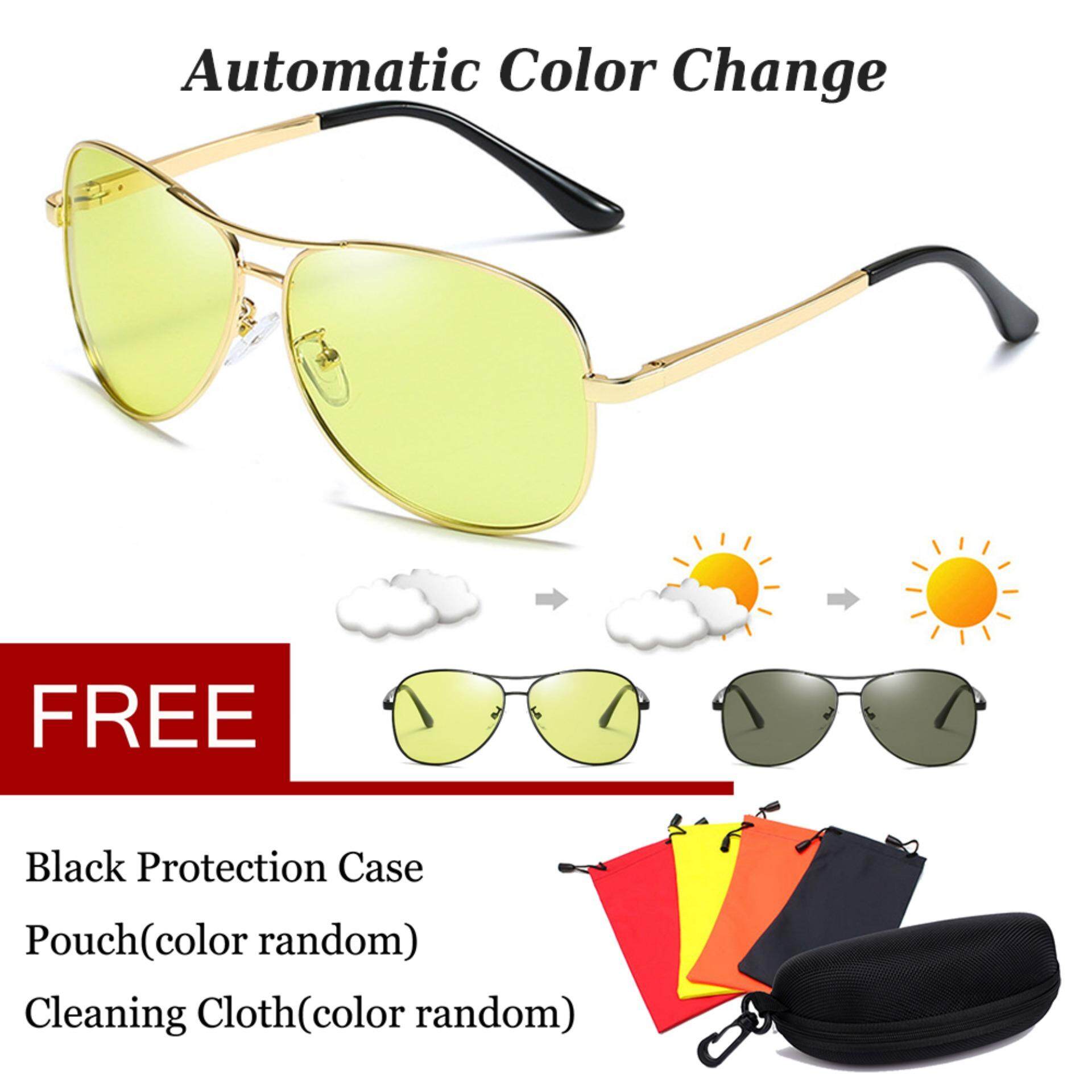 New Upgrade Photochromic Polarized Sunglasses Discoloration Change