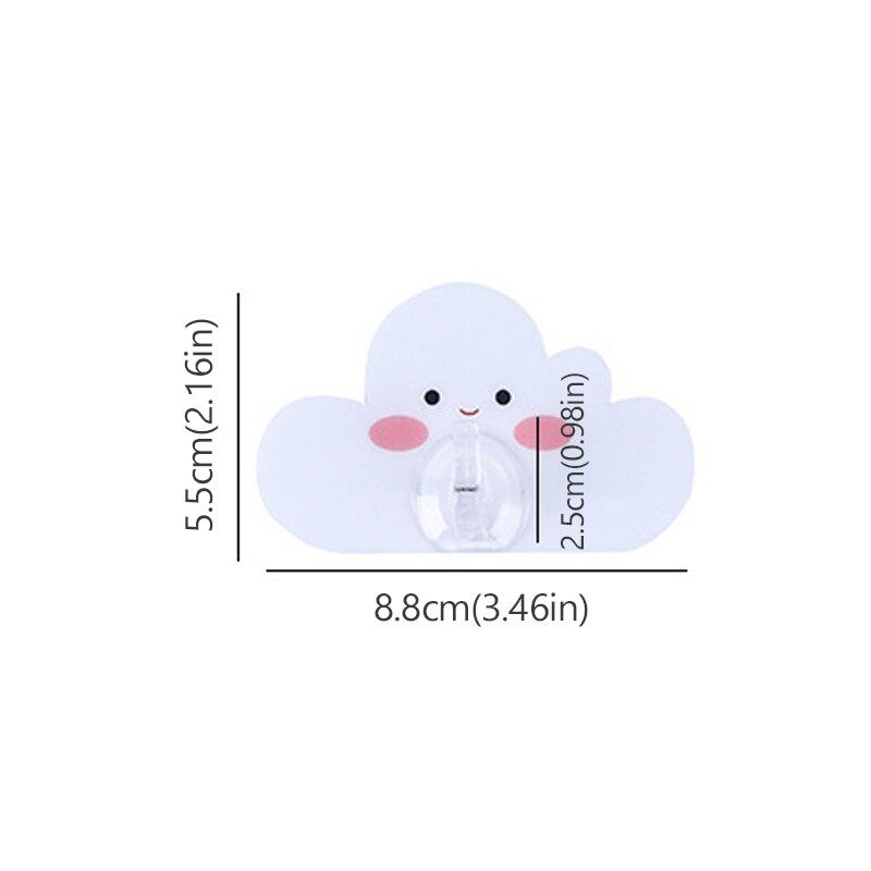 Houseeker schnappy 3pcs Cloud Shape Wall Hooks Hanger Self Adhesive Hooks Kitchen Bathroom Accessories