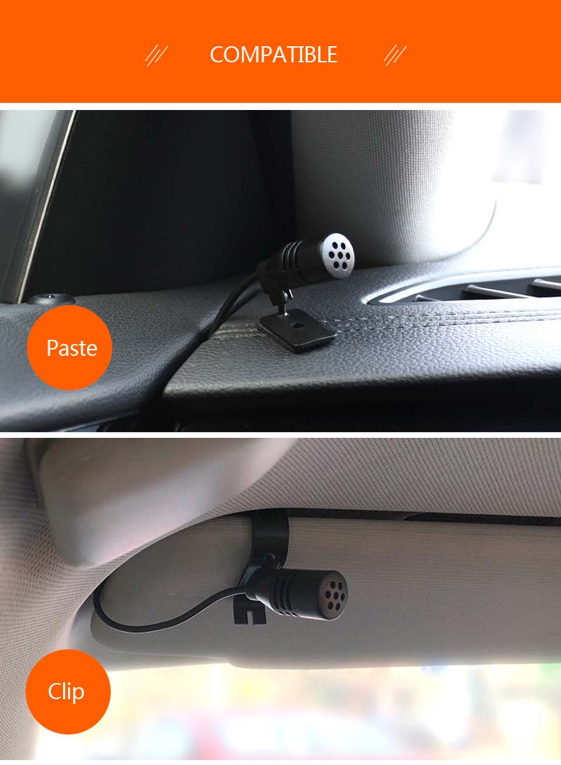 Car Audio Microphone 3.5mm Clip Jack Plug Mic Stereo Mini Wired External Microphone For Auto DVD Radio Professionals