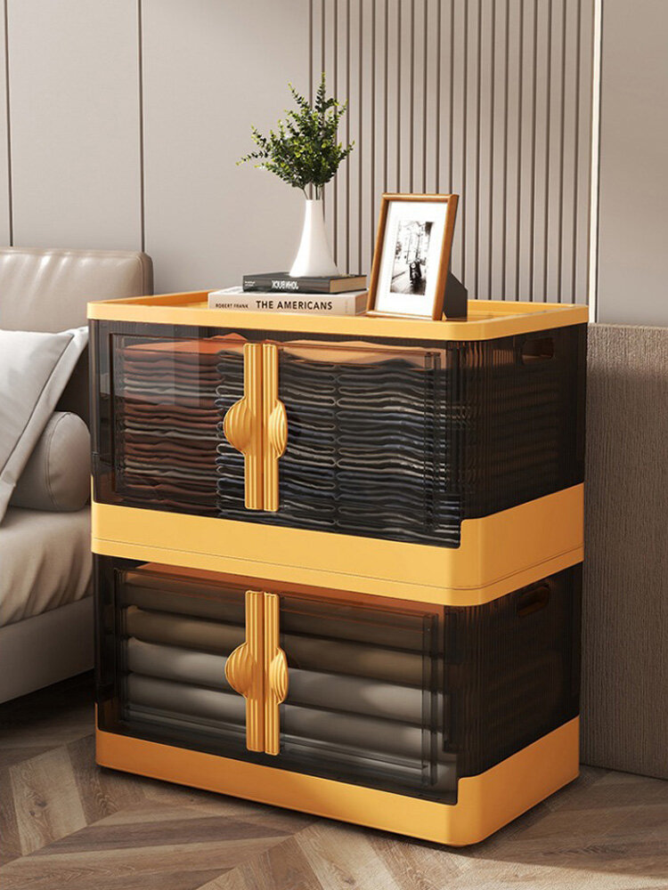 JJT multipurpose storage box Can open the box on many sides, storage boxes, storage boxes, storage shelves, drawer boxes, shelves, storage shelves for storing things tidy. Strong and durable to use. There are many colors to choose from. Foldable Toy Stora