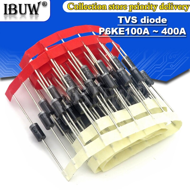 10pcs p6ke100a 100a p6ke150a 150a p6ke160a 160a p6ke180a 180a p6ke200a 200a p6ke220a 220a p6ke250a 250a tvs diode p6ke