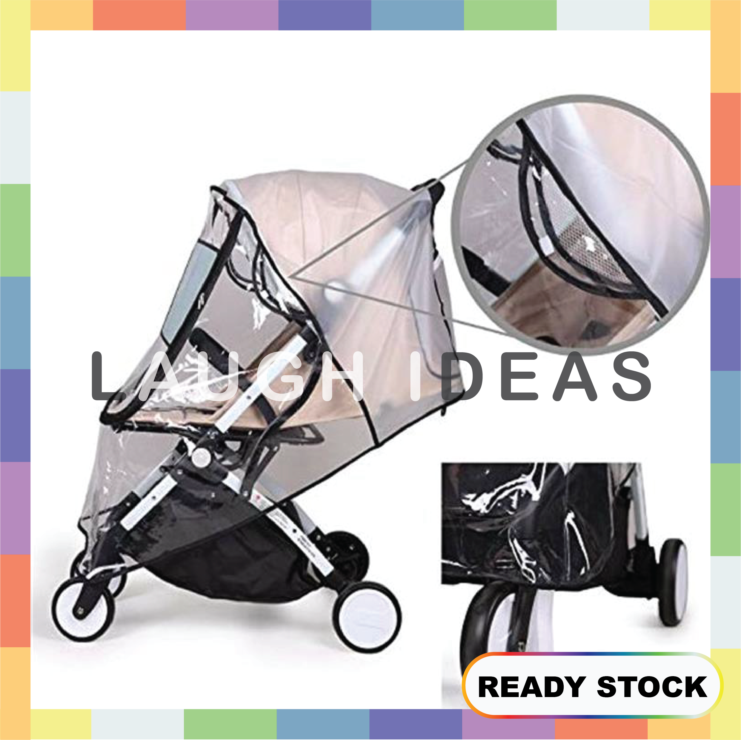 Baby Stroller Rain Cover Wind Dust Shield Universal Waterproof