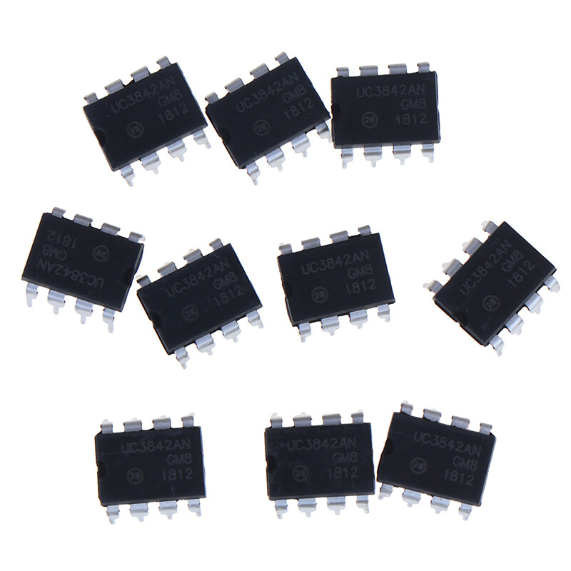 bianzai 10PCS UC3842AN original IC DIP-8 current control type pulse ...