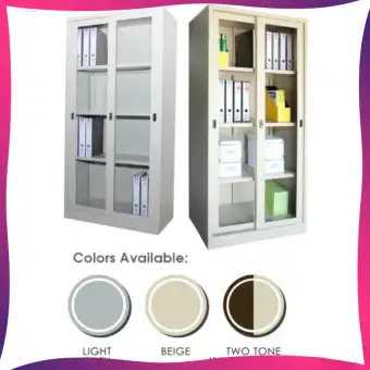 Ready Fixed Office Glass Sliding Door Storage Cabinet File