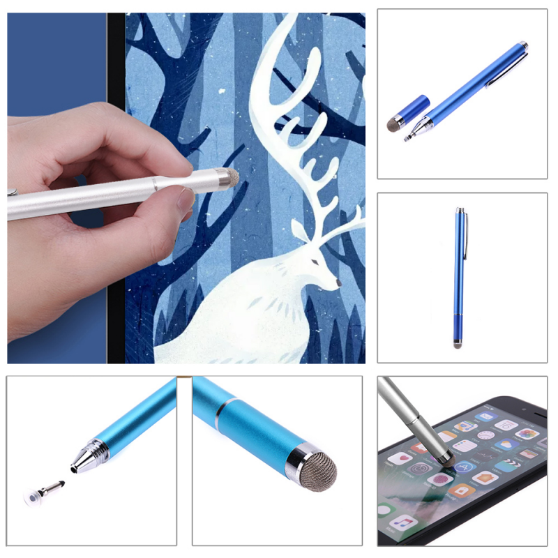 FONKEN Universal 2 In 1 Stylus Pen Capacitive Pencil Multifunction Touch Screen Drawing Pen for Android Ipad Iphone Table