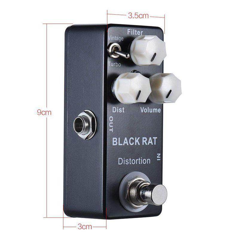 Mosky Black RAT Distortion Mini Guitar Effect Pedal