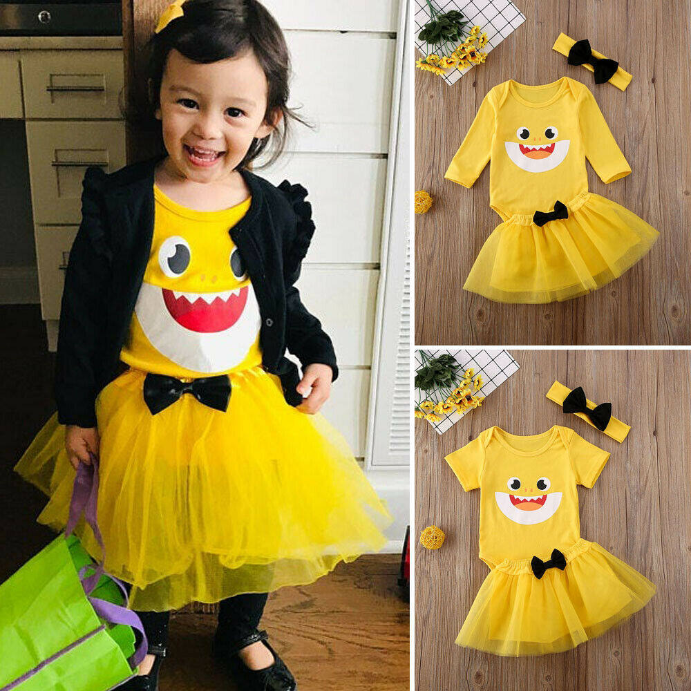 Baby Girl Captain Jumpsuit Party Dress Tutu Skirt Headband Costume 3pcs