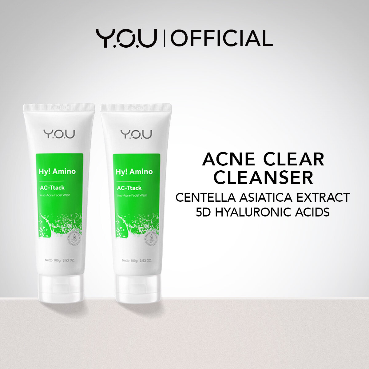 YOU Hy! Amino Facial Wash Anti Acne/Hydrating/Brightening/Oil Control