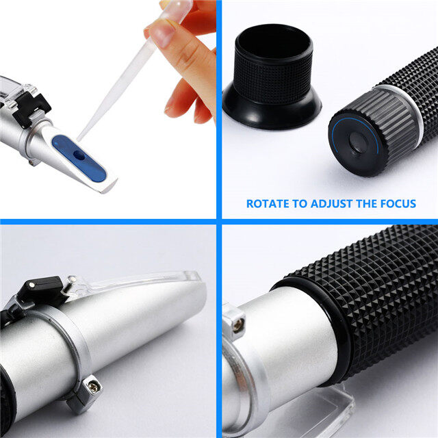 Yieryi Sugar Meter, Sugar Refractometer 0-10% Brix Refractometer for Juice, Liquid, Beverage, Lab