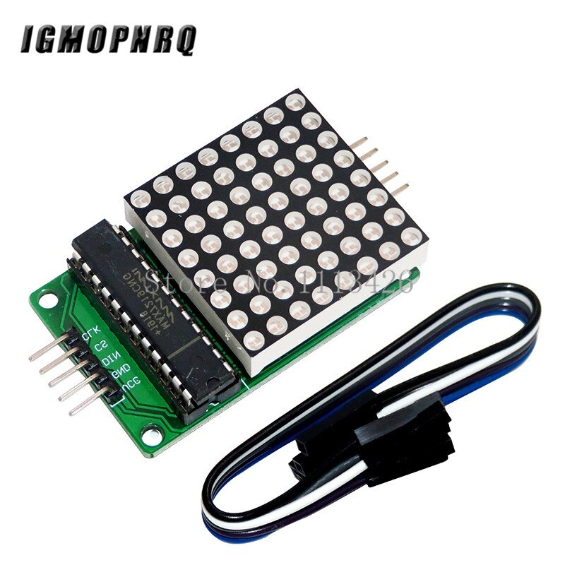 Max7219 8*8 Dot mô-đun ma trận vi điều khiển mô-đun mô-đun Màn hình MCU Màn hình LED mô-đun điều khiển Đối với Arduino 5V