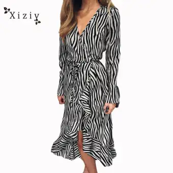 long sleeve chiffon dress