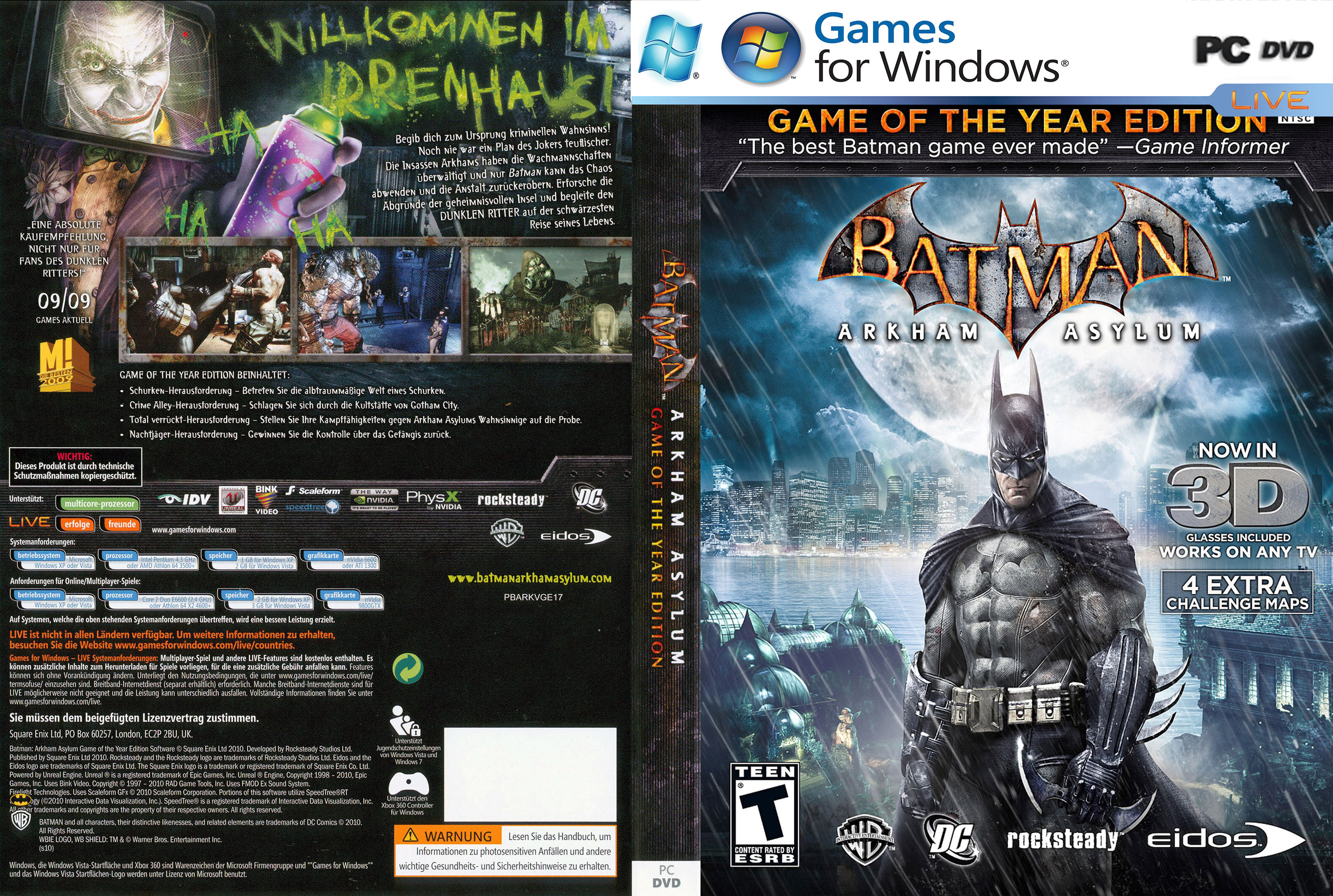 Batman Arkham Asylum Game Of The Year Edition System Requirements