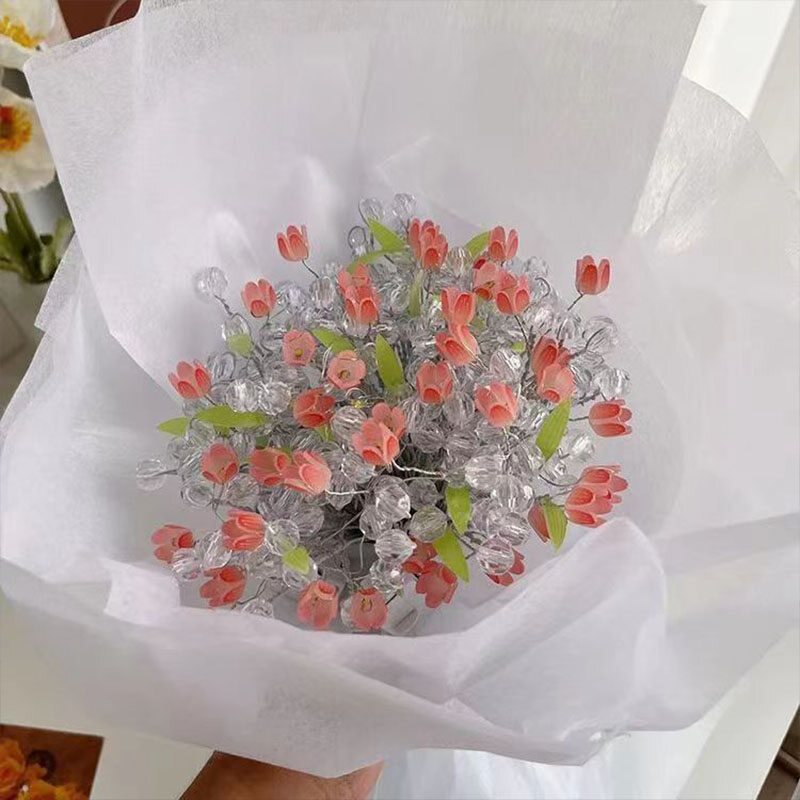 FS Heat shrink tulip bouquet flowers handmade DIY homemade glowing bouquet