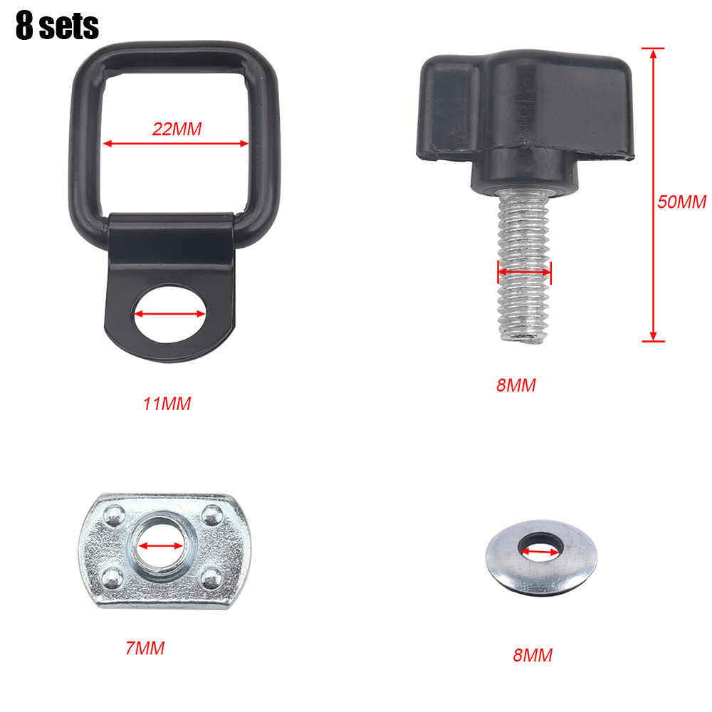Motern Hardtop การกำจัดอย่างรวดเร็วสกรูขันด้วยมือชุดเครื่องยึดโลหะ Tie D-แหวน Anchors สำหรับ Jeep Wrangler อุปกรณ์ตกแต่งรถยนต์