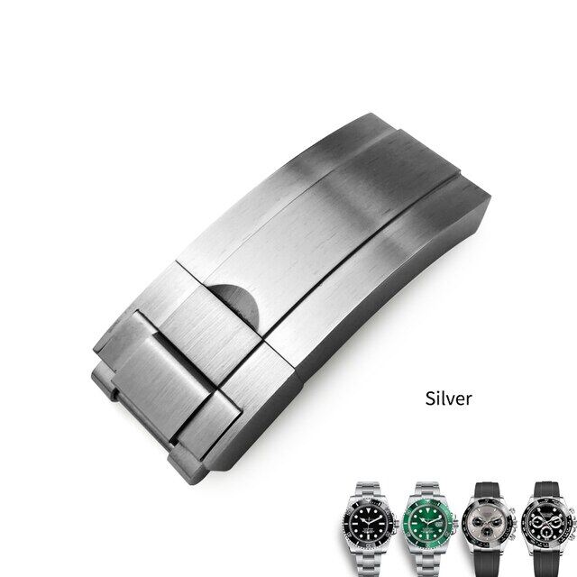 16*9mm Folding Buckle Watchband clasp Stainless Steel For Rolex strap Daytona Submariner GMT Oyster Lock Free tools