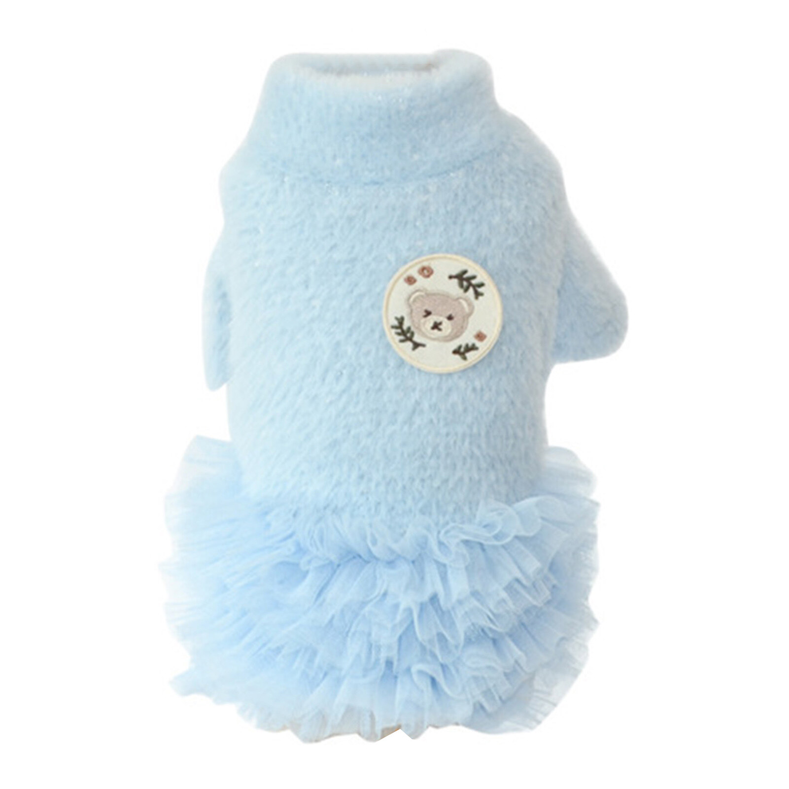 huanhuang Pet Skirt Solid Color Dress-up Skin-friendly Pet Dogs Cats Lace Wedding Dress for Party