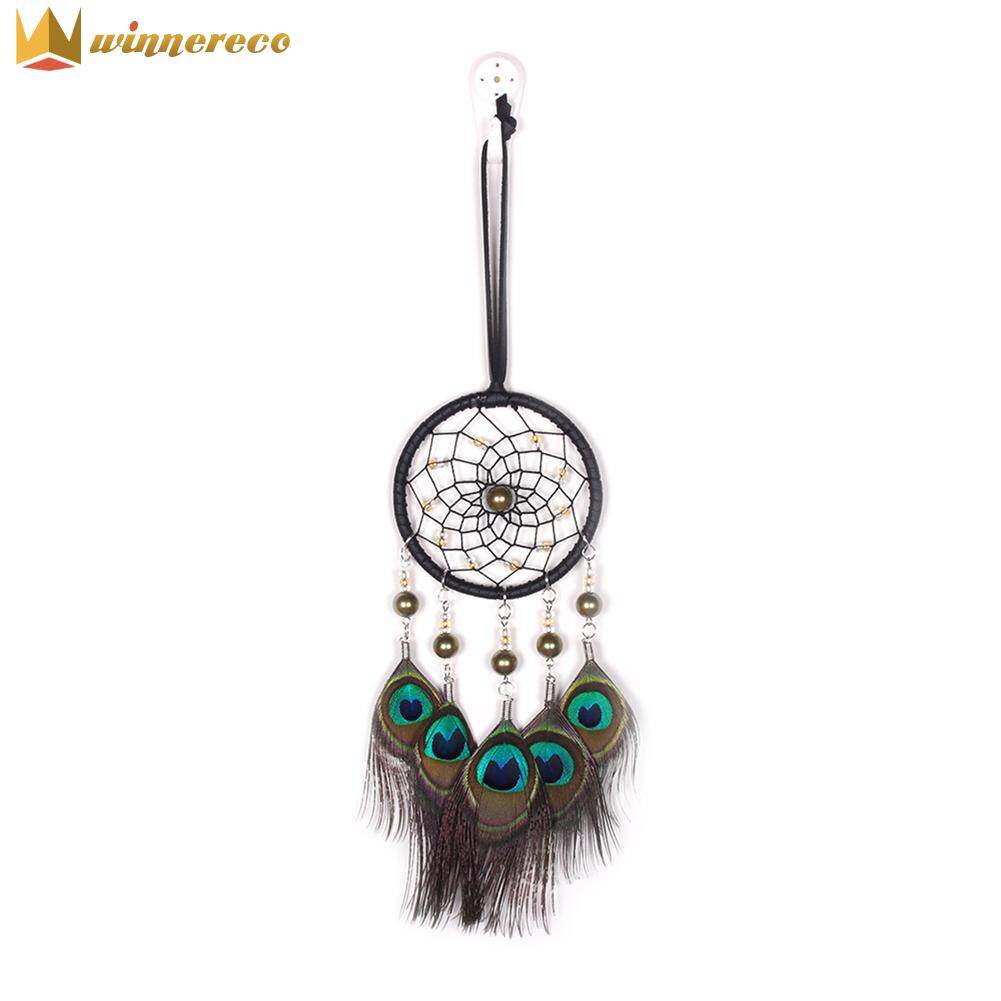 Peacock Feathers Handmade Dreamcatcher Craft Dream Catcher Net Home Decor