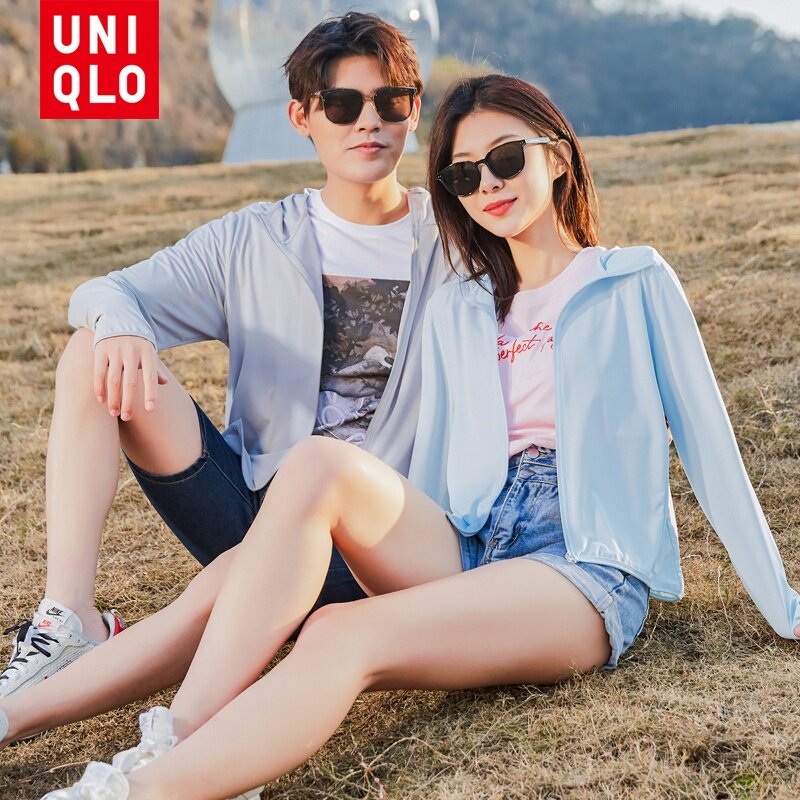 Uniqlo Áo Khoác Gió Chống Nắng Quần Áo Chống Nắng Ngoài Trời Cho Nam Nữ Áo Khoác Có Mũ Dáng Rộng Thường Ngày Áo Khoác