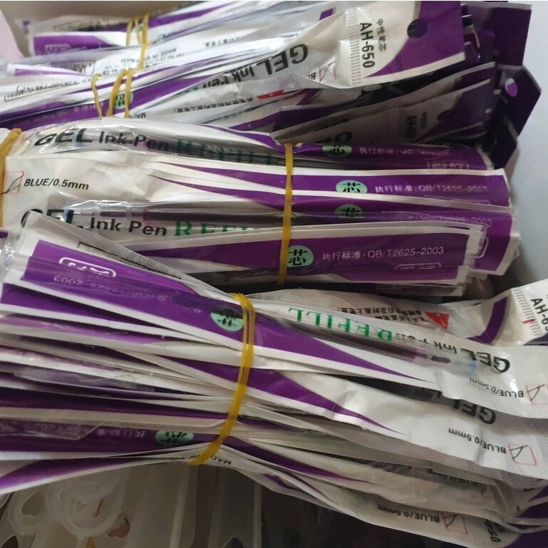 Combo 30 - 50 - 100 ngòi 0,38mm bút nước mực tím thay thế bút chữ a