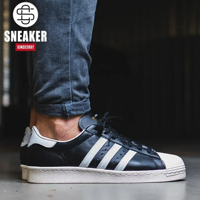 รองเท้าผ้าใบผู้ชาย Adidas clover Superstar 80 s shell head jinbiao