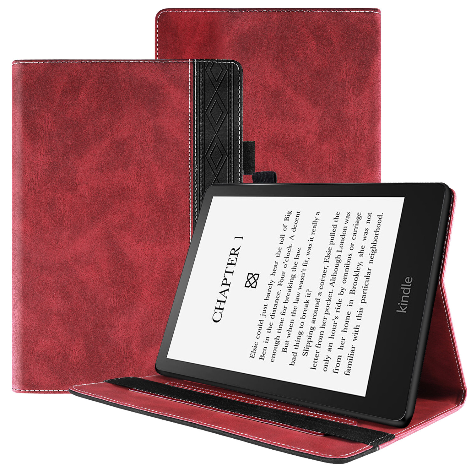 For 2021 Kindle Paperwhite 5 11th Generation 6.8-inch Amazon e-Book Readers Protection Case Flip Stand Business Stitching High Quality PU Leather Cover