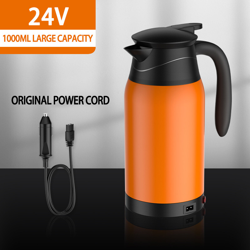 Seametal 12v-24v car heating cup 1000ml heater kettle coffee tea boiling kettle travel car water bottle