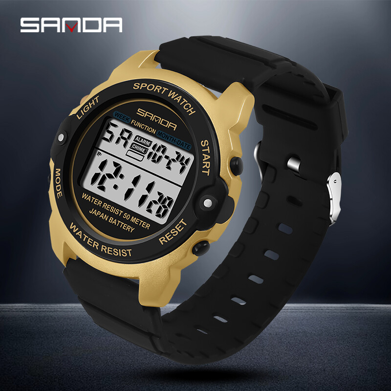 SANDA Women Watch Original Waterproof Watch Multifunctional Sports Fashion Luxury Brand Digital Outdoor Womens Watch