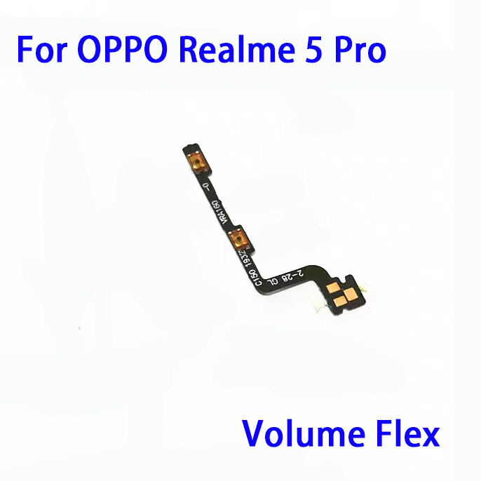 For OPPO Realme 5 Pro Power on / off Switch Button Side Volume Up Down Buttons Flex Cable Replacement Parts
