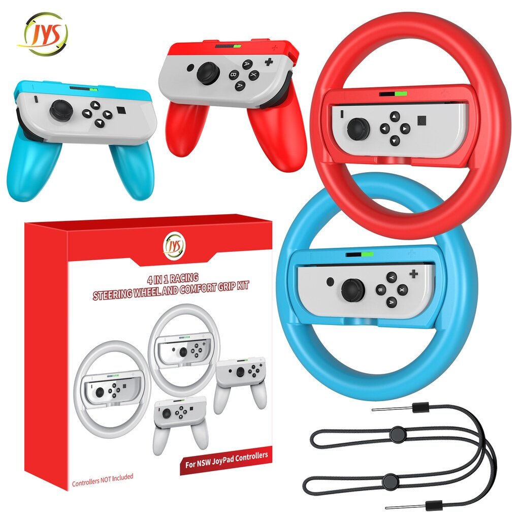 For Nintendo Switch & Switch OLED Mario Kart Steering Wheel + 3 in 1