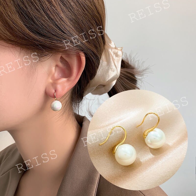 big real pearl earrings