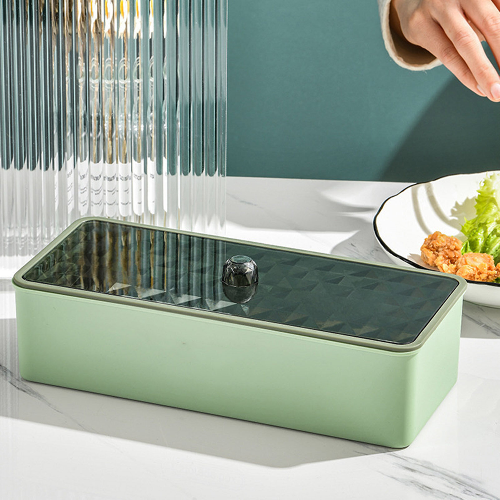 Thoát nước đũa container chống bụi multilayers đồ dùng hộp lưu trữ cho nhà bếp