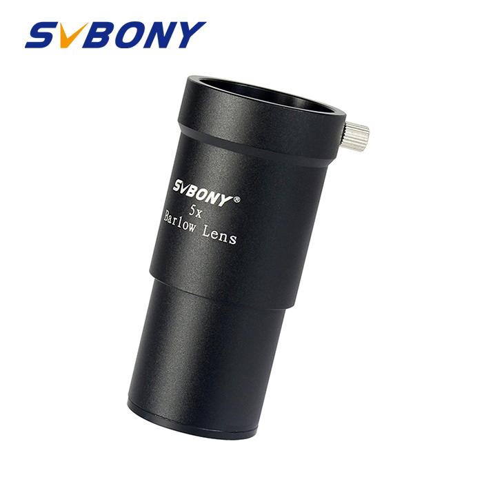 SVBONY Barlow Lens 5x 1.25" Metal Fully Multi Coated Optics Three Element APO 5 Times Magnify for astronomical Telescope Eyepiece monocular
