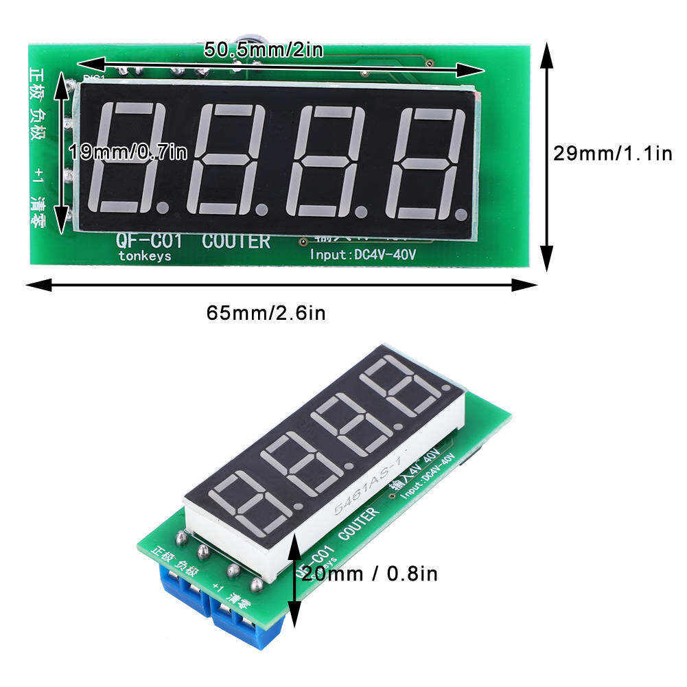 9999 Counter Module 4-Digit Digital Display + Memory Function QF-C04 DC4-40V