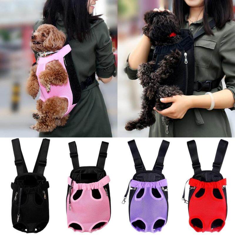 【Ready Stock】Pet Ba Lô Cho Thú Cưng Túi Vận Chuyển Thoáng Khí Con Chó Con Pouch Mèo Túi Tote Du Lịch Trước Sau Túi Với Chân Ra