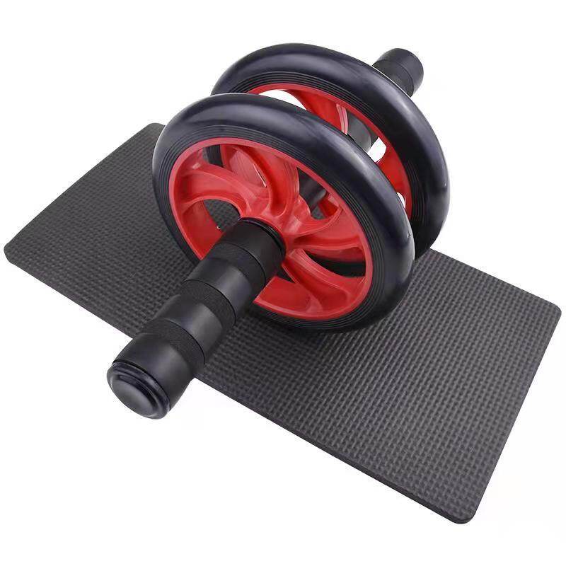 Black silent tummy tuck wheel men's 16 inch home tummy tuck wheel fitness abs wheel double wheel tummy tumble