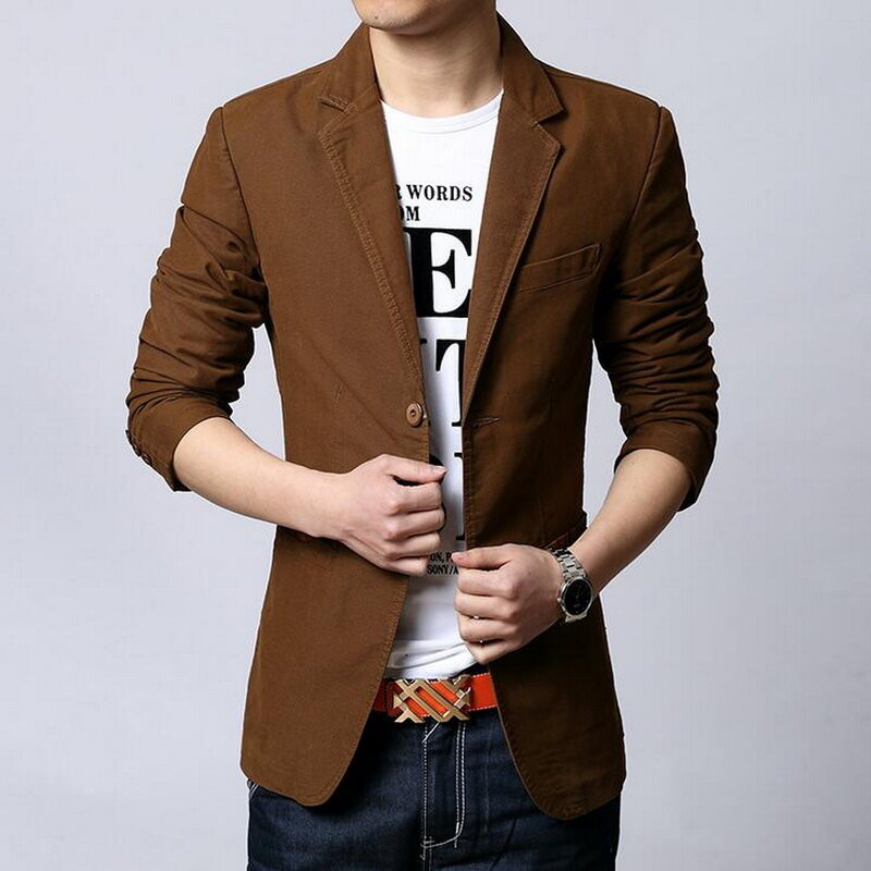 Men's Casual Blazers Leisure Suit Men Slim Fitted Male Blazers Single Breasted men coat Terno Masculino Plus Size