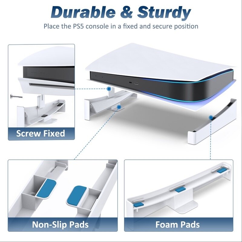 For PS5 Console Holder Horizontal Bracket Base Stand for Playstation 5 Disc & Digital Editions Accessories