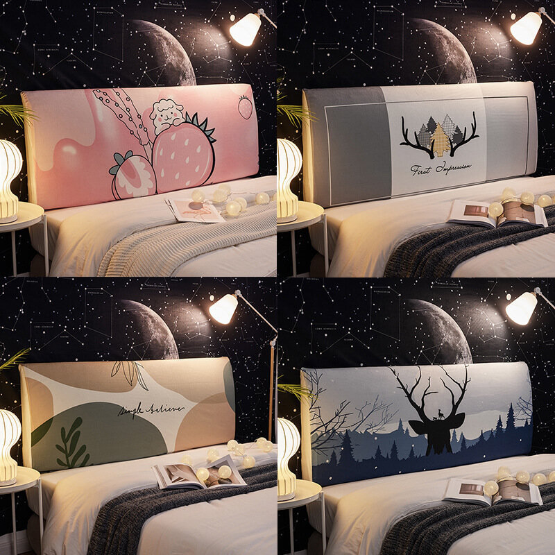 Nordic Style Bed Backboard Slipcover Elastic Headboard Cover Dust Cover Bed Head Back Protection