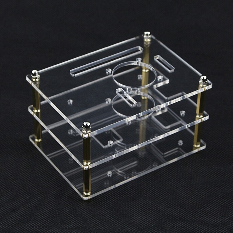 Raspberry Pi Rack Case with Raspberry Pi Heatsinks Stackable Case Stack Enclosure for Raspberry Pi 4/3/2 Model B