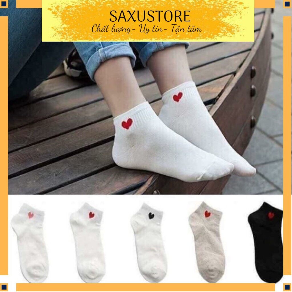 Combo 5 đôi tất tim nữ cổ ngắn hàn quốc loại 1 cực đẹp .