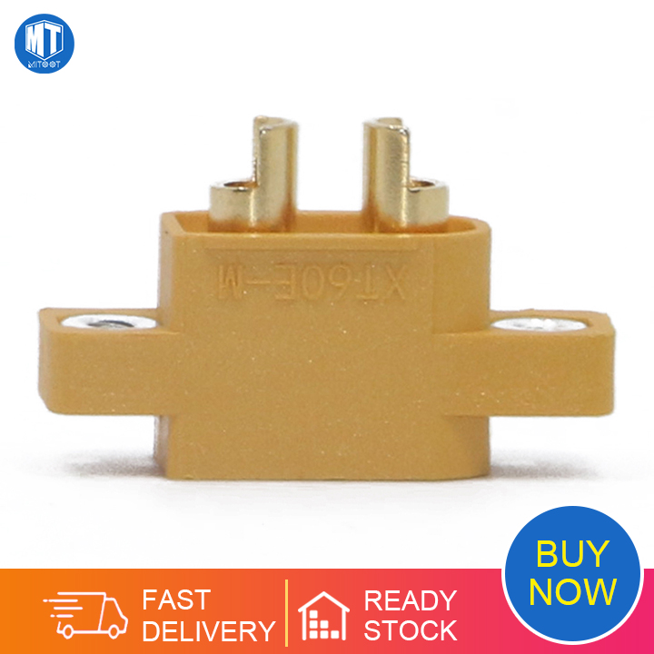 Amass xt60e-m mountable xt60 male plug connector 4.23g for racing models multicopter fixed board diy spare part