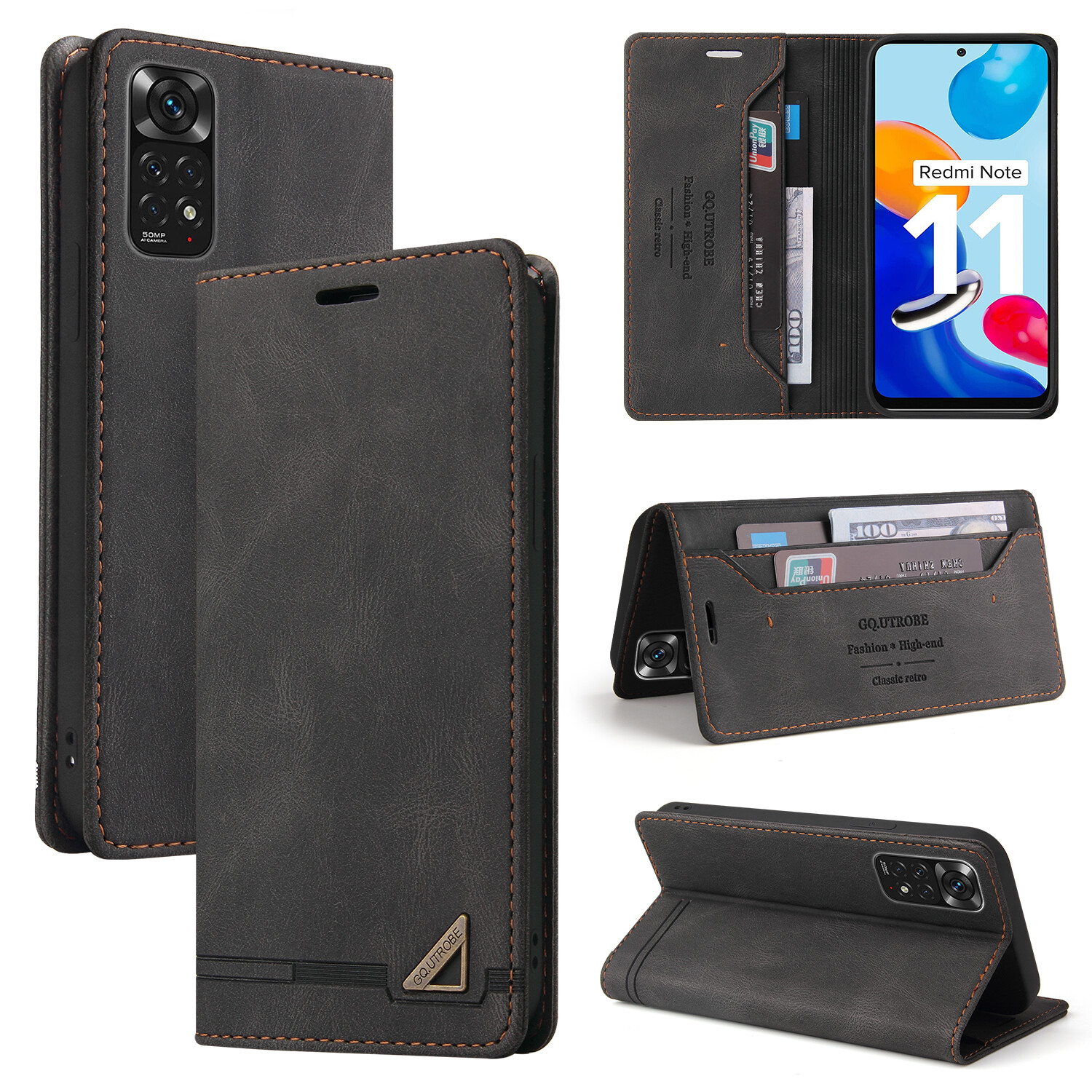 For Xiaomi Redmi Note 12 Pro Plus Note 11S Note 12 pro Plus Xiaomi 13 pro Case Leather Bag Protective Cover Flip Case Magne Card Slots Book Wallet Cover