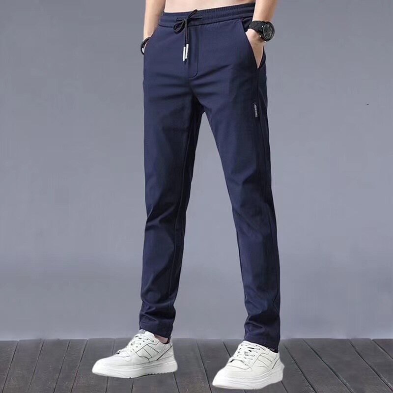 Lansboter Men's trousers ice silk breathable fabric Summer must-have ultra-thin High-quality wear-resistant business trousers