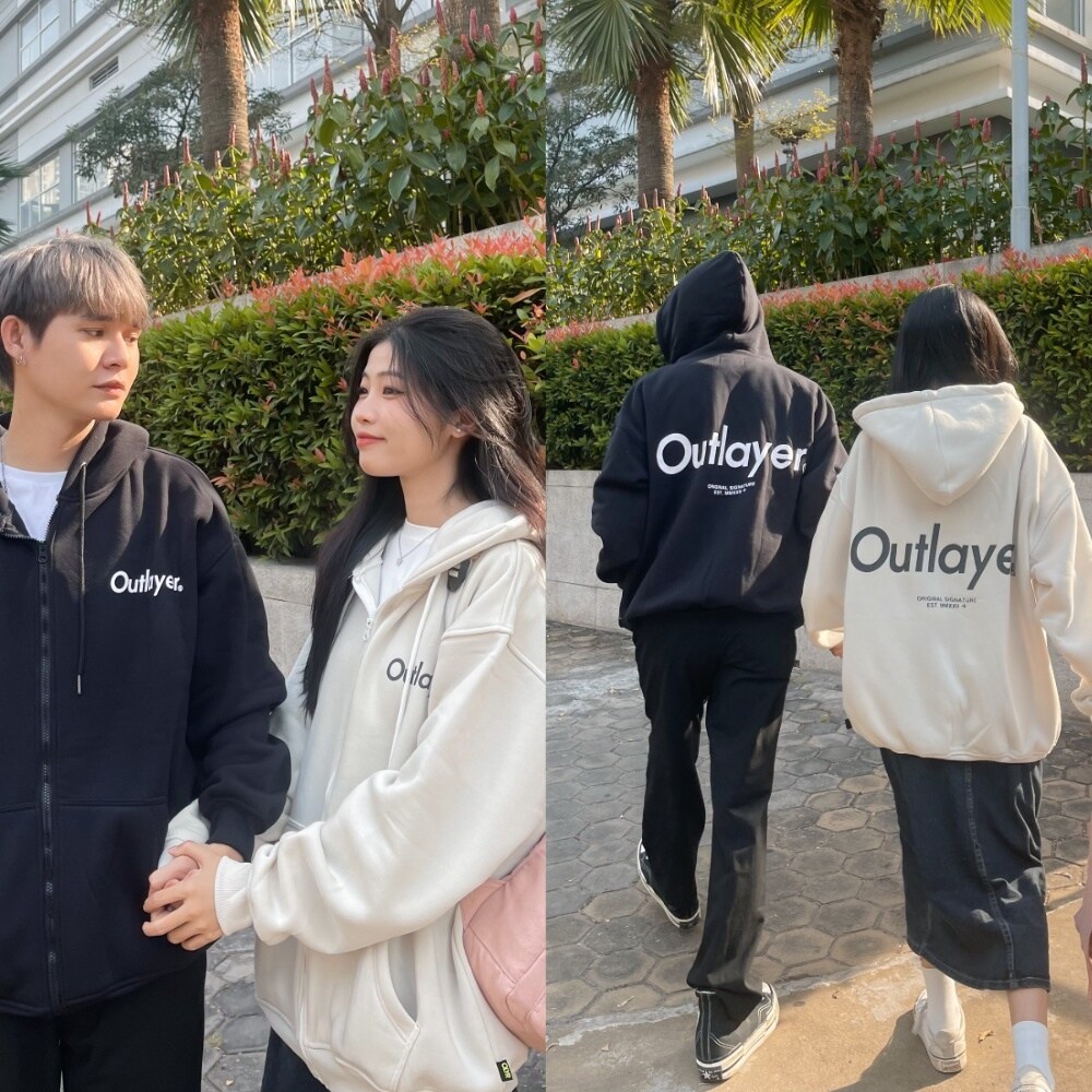 Áo Hoodie Zip Logo Outlayer