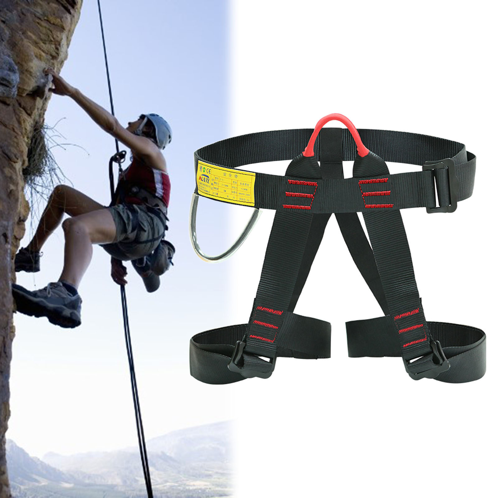 Baoblaze Climbing Harness Professional Mountaineering Rock Climbing Harness, Rappelling Safety Harness Belt