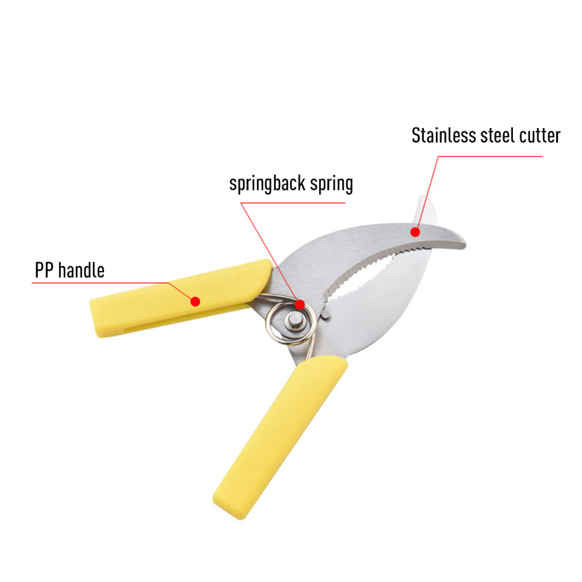 1pc Fruit Tree Ring Cutting Shears Stainless Steel Gardening Pruning Shears Cutting Bark Ring Peeling Scissors Garden Tools