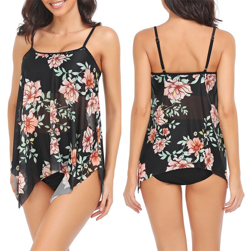 Happybuyner Γυναικείο Μαγιό με Σορτς και Ριγέ Μαγιό Tankini για Μαμά και Κόρη_voghion.com